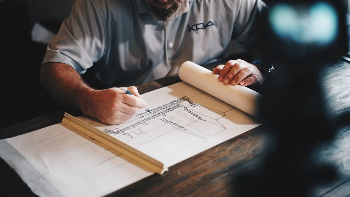 Reviewing plans on site